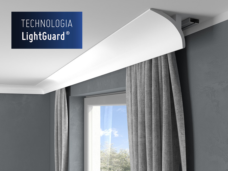 Garnýžová krycí lišta MARDOM QL011 / 9,1 cm i pro LED posvícení